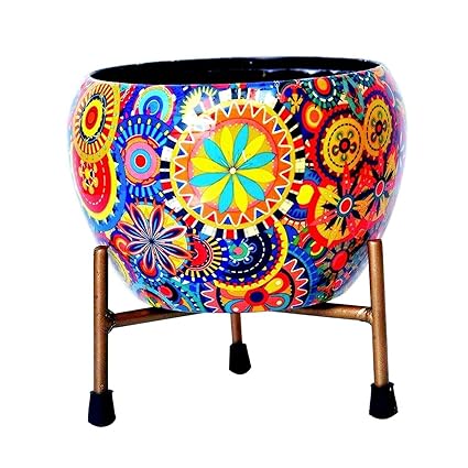 Vickysta Decorative pots for Indoor Plants Rust Free Metal Stand for Living Room, Balcony and Garden Decor (Plants not Included)