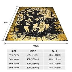 Cartoon Bendy Blanket Super Soft Flannel Throw