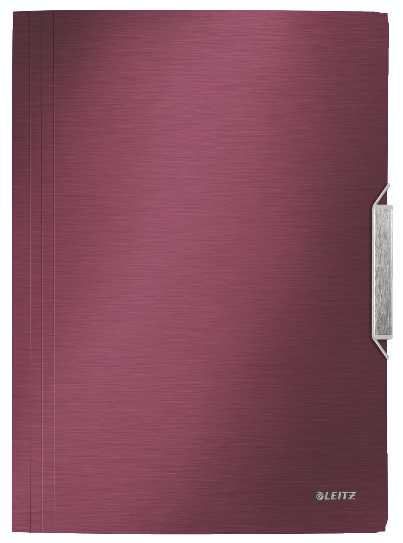 Leitz 3-Flap Folder, Holds up to 150 A4 Sheets, Elastic Closure, Flexible Plastic, Garnet Red, Style Range, 39770028