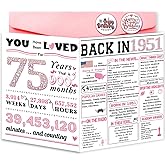ATTLVV 75th Birthday Card,75th Birthday Gifts for Women,75th Birthday Decorations for Mom,75 Year Old Birthday Card for Grandma,75th Birthday Gift Ideas