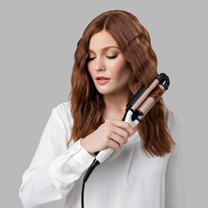 Arricciacapelli Piastra Onde, 4 Tipi Di Onde E Volume Ai Capelli, 5 Temperature, Cilindro Centrale Regolabile, Proluxe Ci91Aw, Rosa