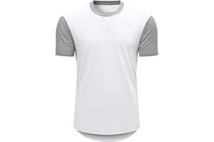 JMIERR Mens 3 Pack Cotton Hipster Hip Hop Longline Crewneck T-Shirt