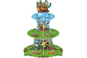 Italian Brainrot Cake Stand Birthday Party Decoration, Brain Rot 3-Tier Cardboard Cupcake Tower Memes Dessert Pastry Tray
