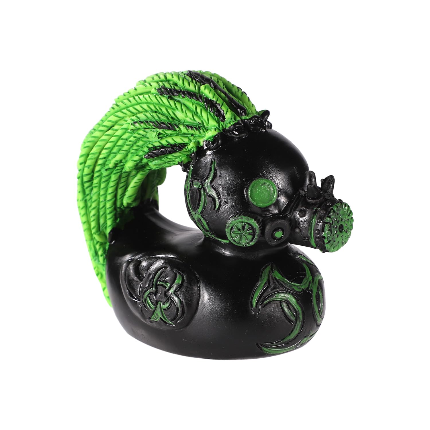 lasuroa Resin Goth Satanic Duck, Black Satan Devil Duck, Resin Horror Ducks, Novelty Punk Rock Ducky, Duck Resin Statue Halloween Decoration for Gifts Home Bedroom Decor