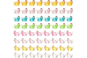 ZLY 64PCS Luminous Mini Resin Chicken Animals Figurines for Advent Calendar 2024,Tiny Chickens Glow in The Dark for Birthday Party Gift Doll House Class Pet,DIY,Potted Plant,Micro Landscape