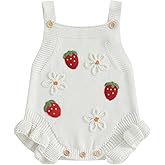 Baby Sweater Knit Romper Newborn Girl Strawberry Sweaters Onesie Overalls Fall Winter Clothes Knitted Outfit