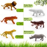 Fun Gift 12 pcs Jungle Zoo Animal Figures Educational Playset Lion Tiger Giraffe view 2