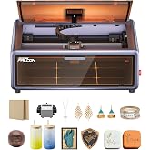 Creality Falcon A1 10W Laser Engraver, 80W Powerful Output, Fully Enclosed, 600mm/s Speed, HD Camera Auto Positioning, Pre-Assembled&amp;Smart Material Recognition, Ideal for Wood &amp; Metal, Class 1 Safety