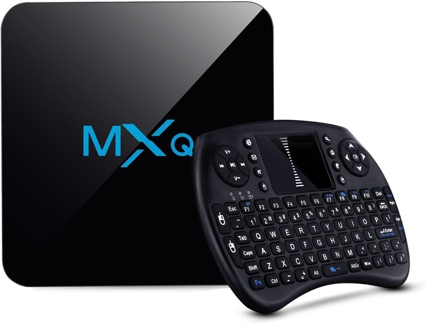 TRONIC SMART TV BOX MXQ PRO with Mini Keyboard Amlogic Quad Core CPU Android 7.0 2GB DDR3 16GB Harddrive 4K ULTRA HD