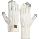 Valkgard Womens Winter Gloves, Chenille Knit Warm Gloves With Touchscreen Fingers For Women Cold Weather