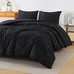 Andency Black Twin/Twin XL Comforter Set, Twin Bed