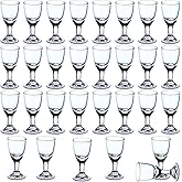 RUIYELE 30 Pack Shot Glass Bulk Set with Stem 15 ml/0.5 oz Ounce Clear Shot Round Shot Glasses Small Glass Shot Cups for Vodka, Whiskey, Tequila, Espresso, Liquor