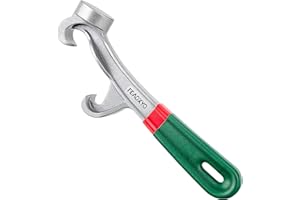 FEAOXYO Bucket Opener Tool 5 Gallon, Upgraded Aluminum Paint Bucket Lid Opener Wrench, 8.5 Inch Metal Can Opener with Non-slip Rubber Handle Grip, Durable Lid Pail Remover Tool for Home Industrial