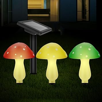 Solar mushroom garden lights Solar mushroom garden lights