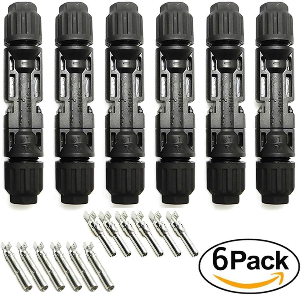 BougeRV Solar Connectors Crimper Tool Kit for 10/11/12/13 AWG Solar Panel Wire 6 Pairs Solar Panels Connector Male Female and 1 Pair Solar Connector Spanner Assembly Tools: Garden & Outdoor