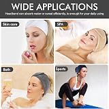 KinHwa Spa Headband Makeup Wrap Face Wash Shower Yoga Sports 3 Pack Gray view 6