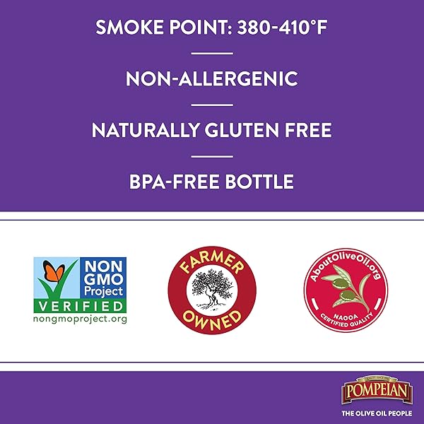 POMPEIAN GOURMET SELECTION EXTRA VIRGIN OLIVE OIL, CONTAINS POLYPHENOLS, FIRST COLD PRESSED, 32 FL OZ