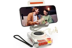 ANCwear Cell Phone Stand with Wireless Bluetooth 5.4 Speaker, Portable Speaker with Cool and Unique Design, Best Gift Ideas f