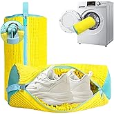 Shoe Washing Machine Bag 2 Pack, 360°Deep Clean Durable Shoes Laundry Bag for Washer and Dryer, Reusable Shoe Cleaner Bags, Sneaker Washing Machine Bag, Yellow