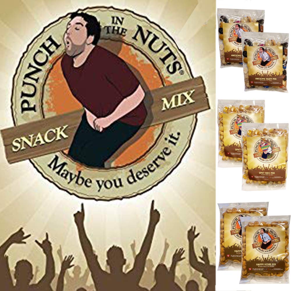 Punch in the Nuts Mixed Nut Variety 6 Pack Trail Mix