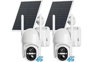 ELYSOO 4G LTE Cellular Security Cameras Outdoor, 2 Pack No WiFi Security Camera Solar Powered with 360° View, 2K Color Night Vision, Includes SIM Card(Support Verizon/AT&T/T-Mobile)