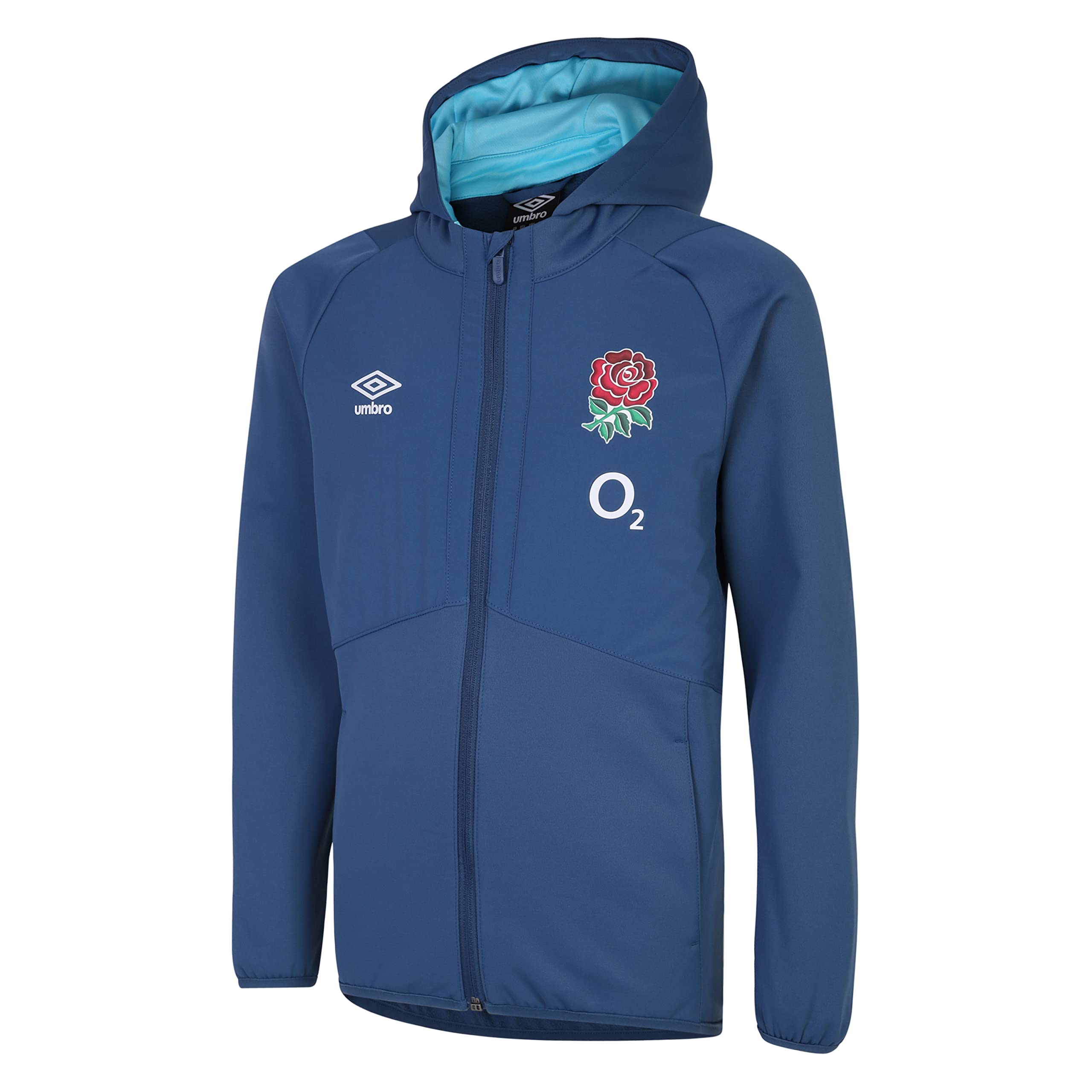 Umbro Unisex England Full Zip (O2) Jnr Jacket, Ensign Blue Bachelor Button, YM UK