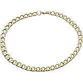 BOOT JEWELRY SHOP 12 Inch Plated Gold Stainless Steel Anklet 9x6mm Cuban Style Ankle Bracelet Chain Flat Comfortable Links Gift Boxed Plus Size