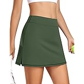 JoyGirl 15" Tennis Skirts for Women with Shorts High Waisted Golf Skirt Athletic Casual Skort with Inner Pocket