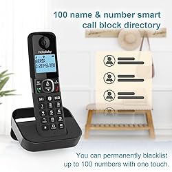 Hellobaby DECT 6.0 Cordless Phone with 2