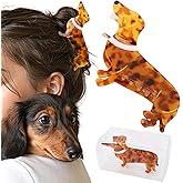 Hapdoo 1pc Large 5.1inch Dachshund Gifts for Women, Acetate Animal Dachshund Dog Hair Clips for Puppy Lovers Gifts, Cute Pet Hair Accessories Stocking Stuffers for Christmas, Birthday