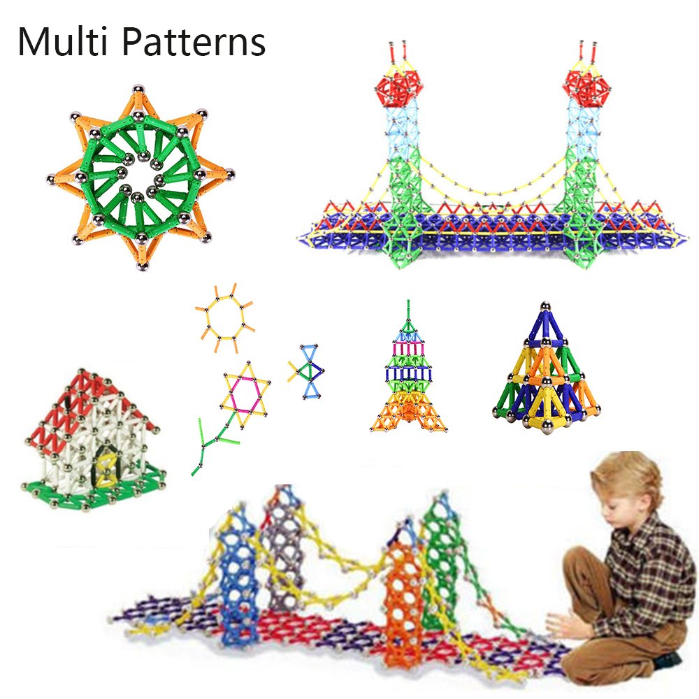 Blocs de Construction 206 Pièces Magnétique Bâtons Educational Toys Set (206pcs)
