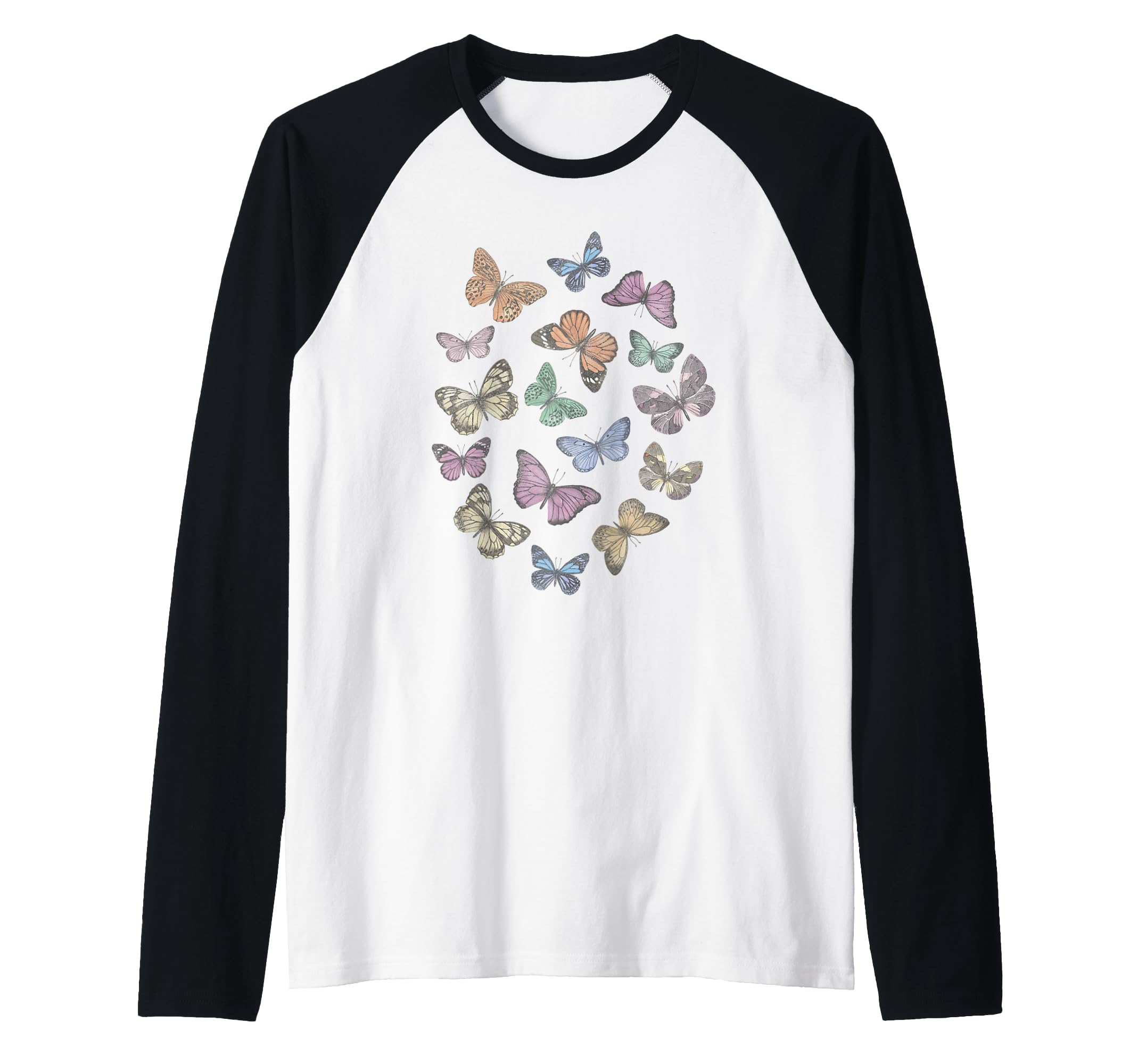 Lots of Butterflies Raglan Baseball Tee