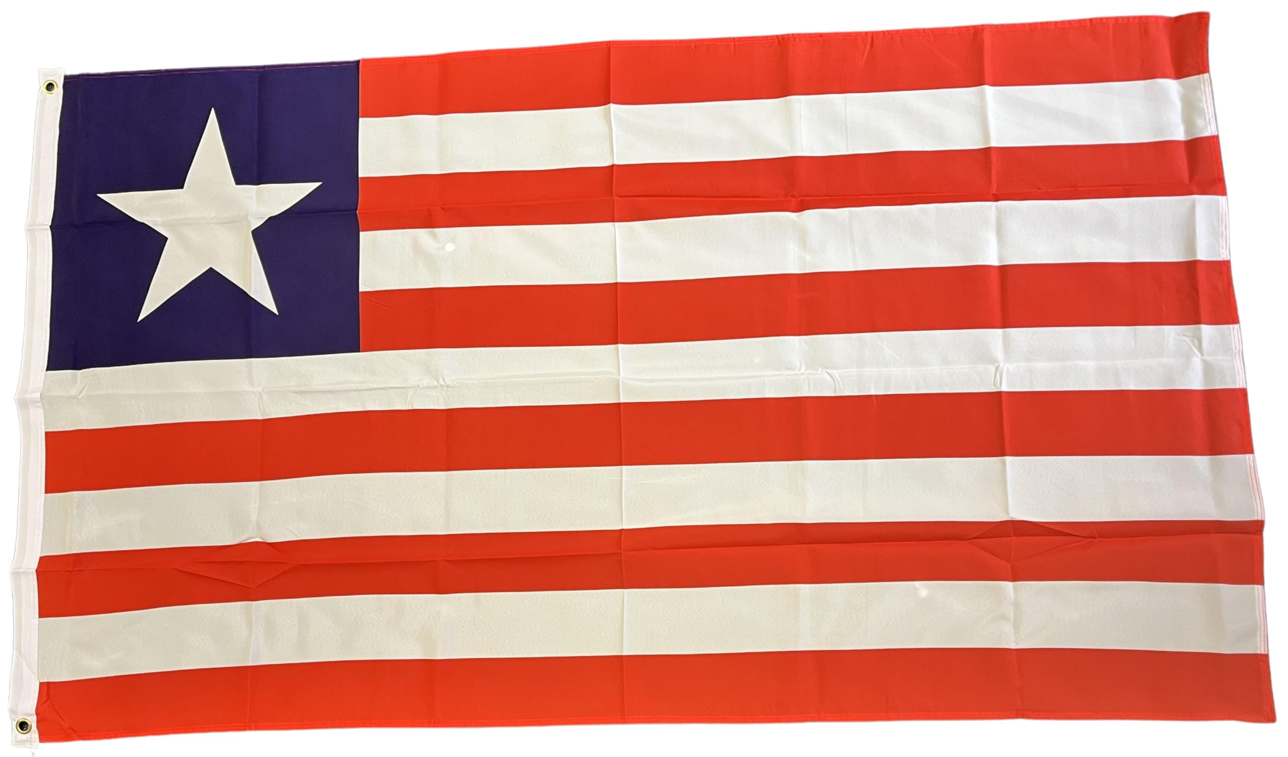 NWFlags Liberia Flag 5ft x 3ft 75d Premium Polyester Suitable For Flagpoles | Strong Polyester 5x3 foot material Liberian flag with Eyelets