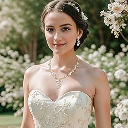 BriLove Women's Wedding Jewelry Leaf Cluster Flower