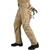 MERJAZ Stretch Work Pants for Men Ripstop Utility Cargo Pants Water Resistant Tactical Pants with Multi Pockets No Belt