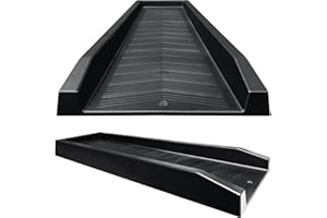 Master Mark Splash Block, Decorative Gutter Downspout Extensions, Splashguard, Foundation Water Diverter, Rain Gutter Guard, Plastic 24” Black (1 Pack)