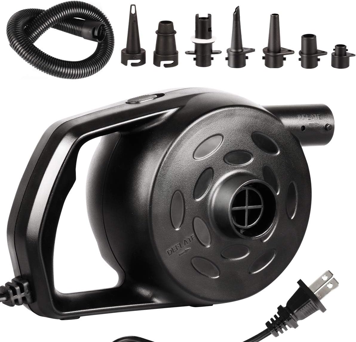 Omont Electric Air Pump QuickFill High Power Air Mattress