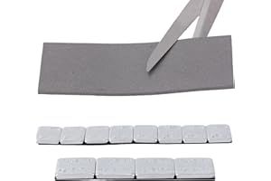 7oz Weights Kit for Pinewood Derby Cars, 13pcs No-Drill Adhesive Pine Wood Car Weights with 3oz Flexible Strip & 1/4oz 1/2oz 