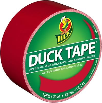 Duck Tape Solid Colours Red 48mm x 18.2m Self-Adhesive Craft Tape