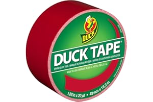 Duck Brand 1265014 Color Duct Tape, Red, 1.88 Inches x 20 Yards, Single Roll