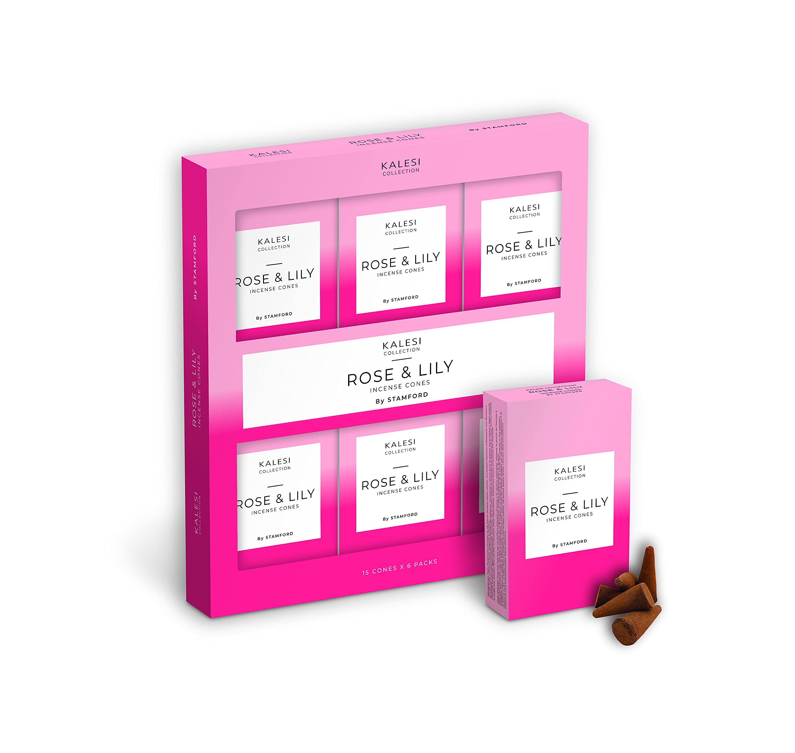 The Kalesi Collection By Stamford Rose & Lilly Backflow incense Cones - Pack of 6 42423