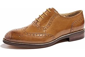 U-lite Women's Perforated Lace-up Wingtip Leather Flat Oxfords Vintage Oxford Shoes Brogues…
