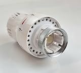 NA-1 White Radiator Thermostatic TRV Valve Head M30x1.5 Universal Replacement view 2