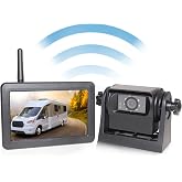 EWAY Wireless WiFi Magnetic Hitch Backup Camera 1080P HD Rechargeable Battery Powered No Wiring Rear View Reverse Monitoring Camera for Car Truck Pickup RV Camper 5th Wheel Horse Trailer Boat Trailer