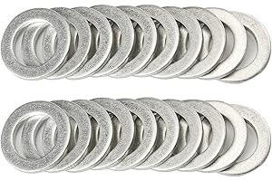Paifeancodill 50 Pcs M14 Oil Drain Plug Gaskets Crush Washers, Aluminum Oil Crush Washers Seal Ring Gasket Compatible with OE