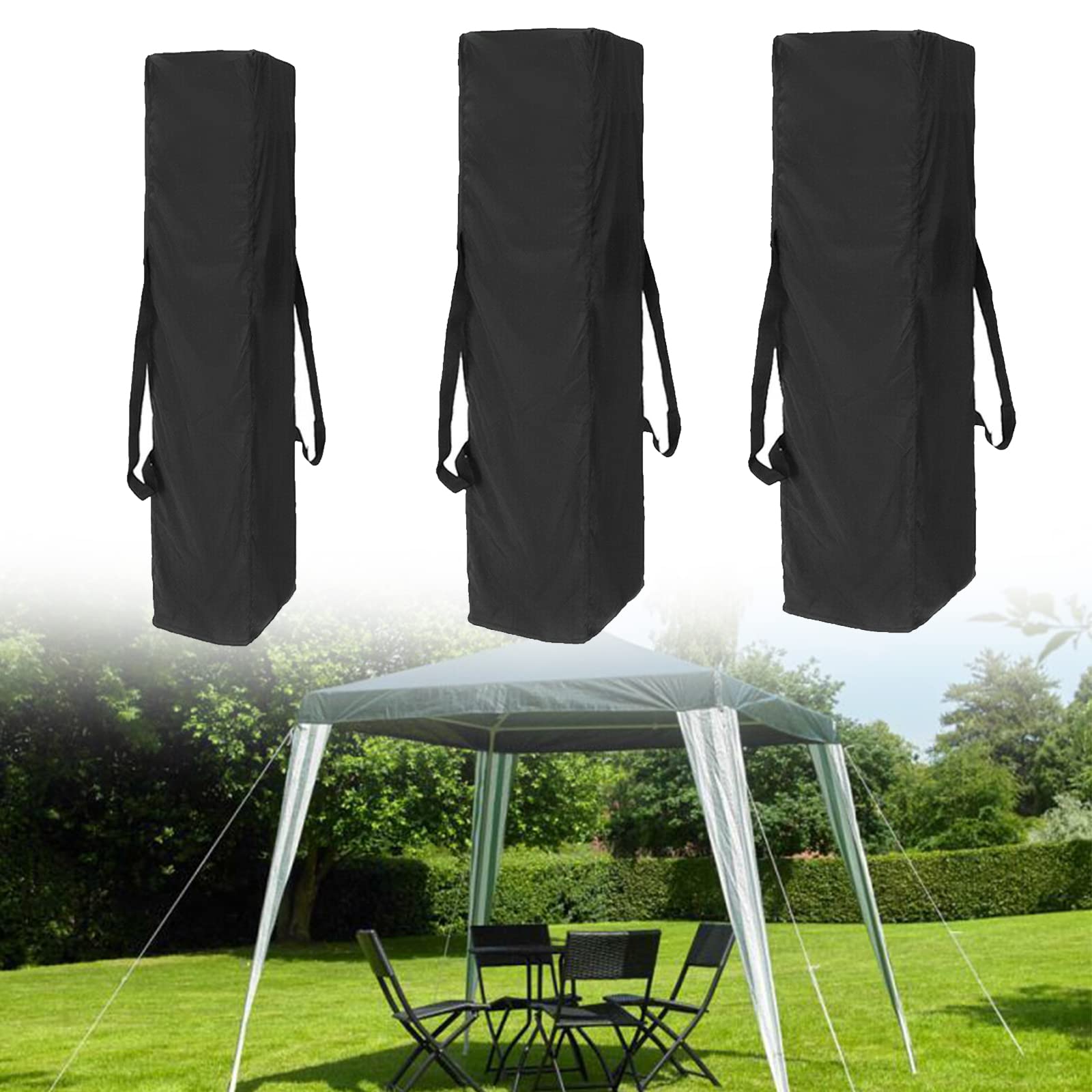 Outdoor Camping Tent Storage Bag, Telescoping Awning Pole Storage Bag, 210D Waterproof Canopy Storage Bag with 2 Carry Handle, Anti-UV Pavilion Rip Proof Tent Storage Bag for Camping / Hiking (M)