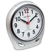 Reizen Talking Atomic Analog Alarm Clock with Time Announcement