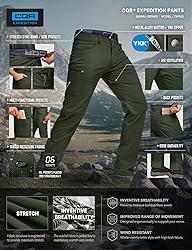 CQR Men's Active Flex Tactical Pants, Water