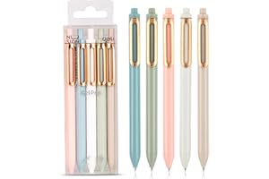 NUSIGN Gel Pens, 5 Pcs 0.5mm Retractable Quick Dry Black Ink Fine Point Rolling Ball Gel Pen, Smooth Writing No Bleed for Journaling Note Taking, Home School Office Supplies