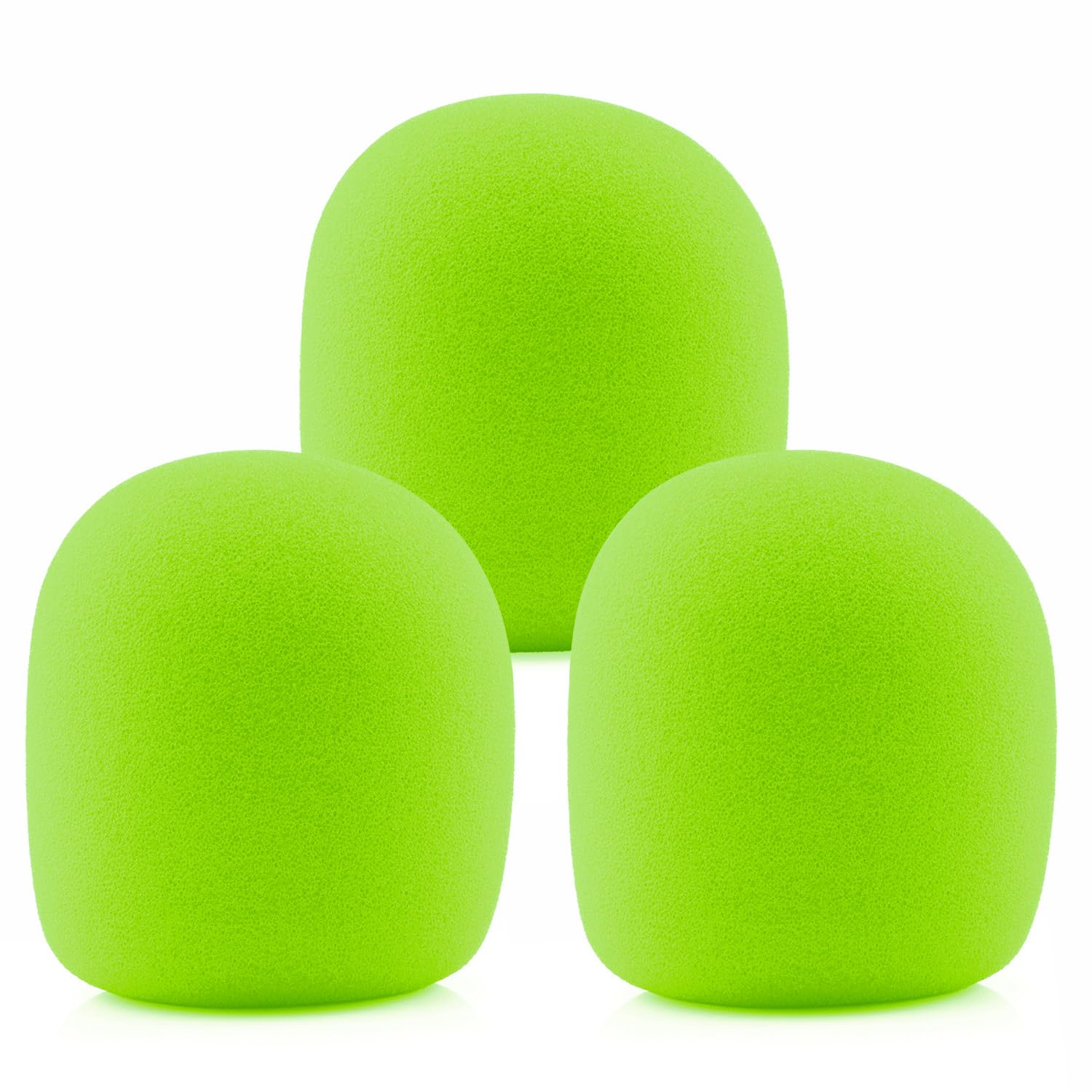 Photo 1 of LEFXMOPHY SM58 Pop Filter?Mic Foam Replacement for Shure SM58 Vocal Microphone Windscreen, Green Noise-cancellation Windsock Cover 3-pack